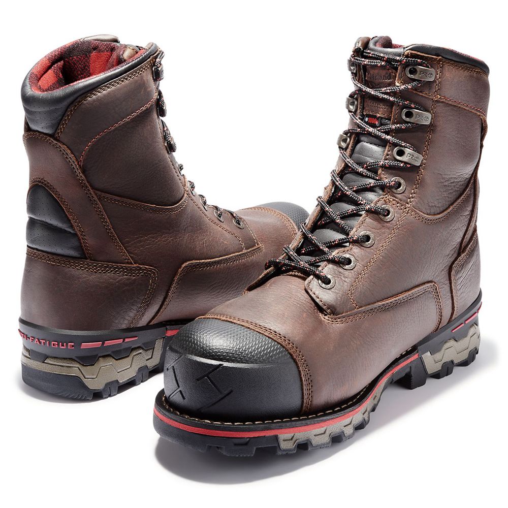 Botas de Trabajo Timberland Hombre Pro® Boondock 8\" Comp Toe Marrones - Chile BEX-082541